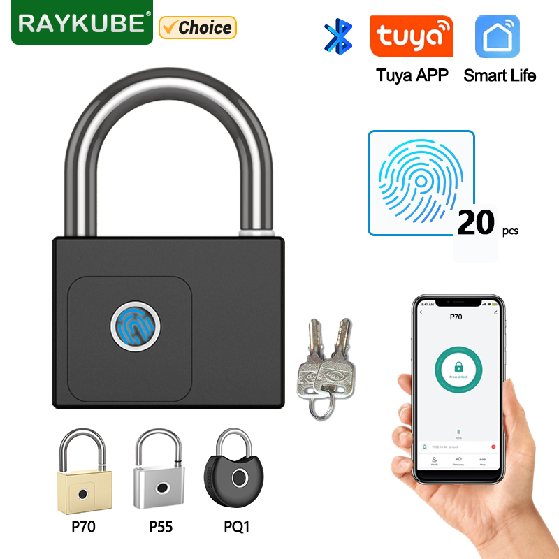 Fingerprint Access Control Door - RAYKUBE Tuya inteligentna kłódka odcisk palca