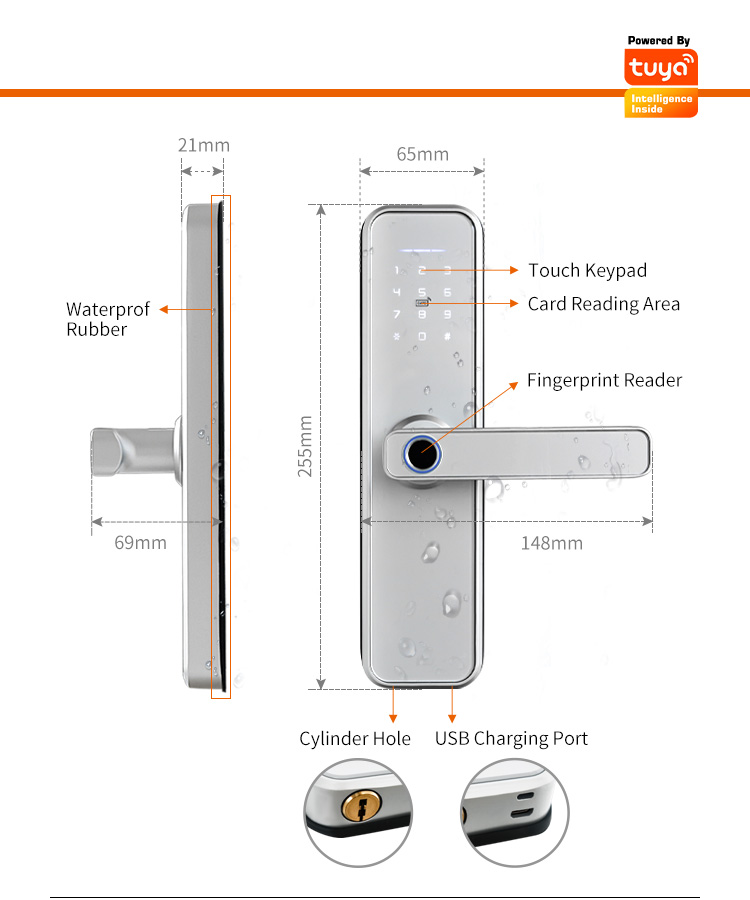 Inteligentny zamek do drzwi X5 – Fingerprint Access Control Door recenzja i cena