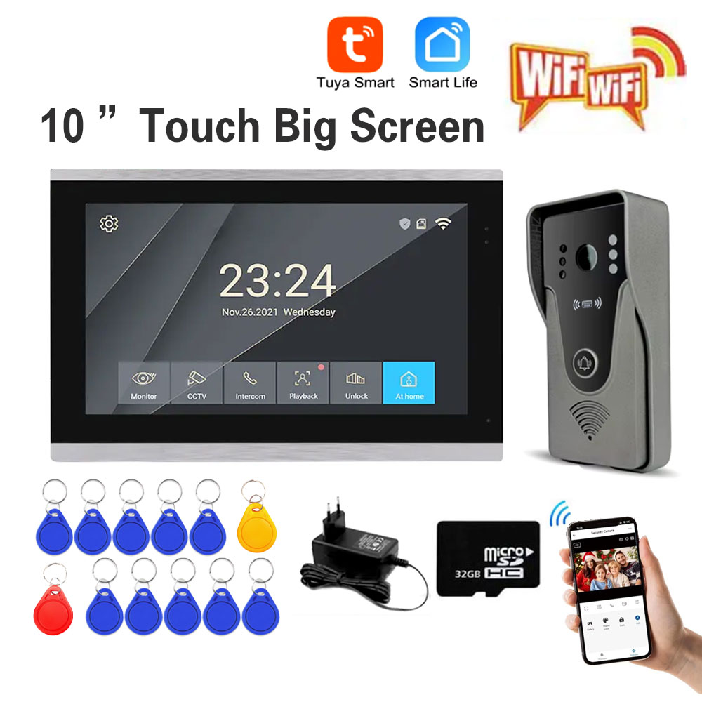 Tuya 1080P 10-calowy kolorowy  – Access Control System Rfid Kit recenzja i cena