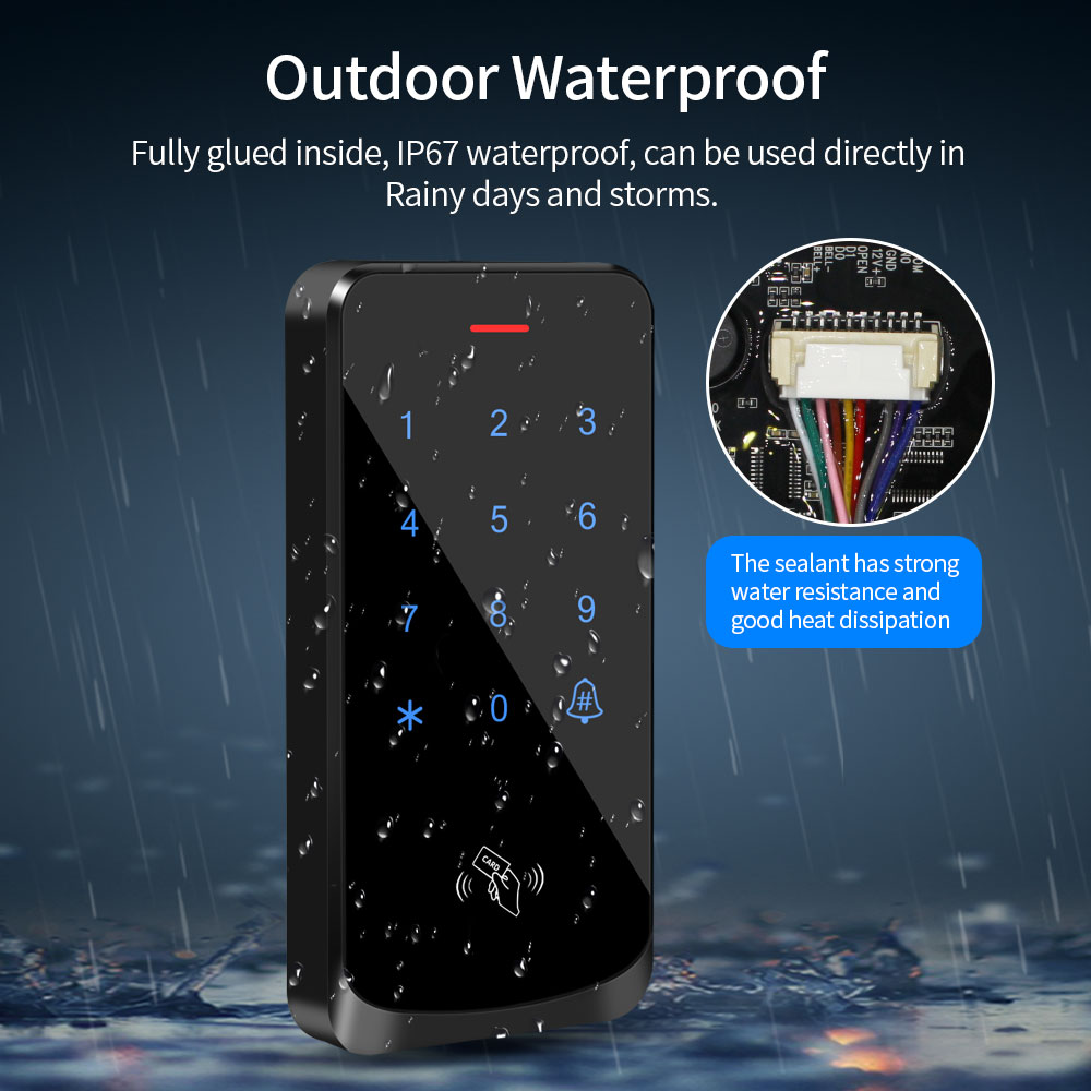 IP68 wodoodporne podświetlenie – Door Access Control Keypad Rfid recenzja i cena