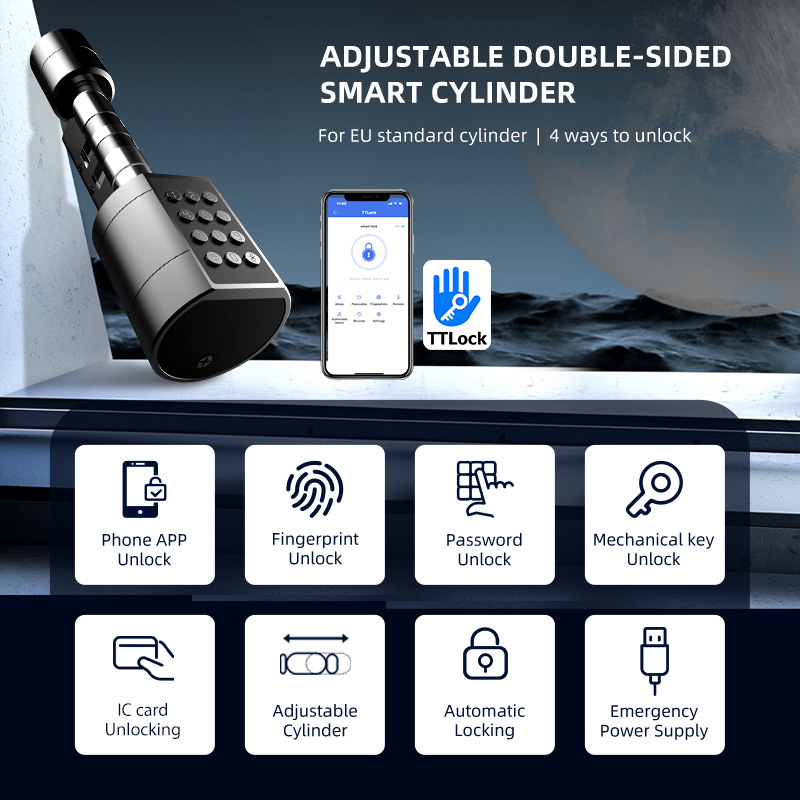 Inteligentny, cylindryczny zam – Fingerprint Access Control Door recenzja i cena
