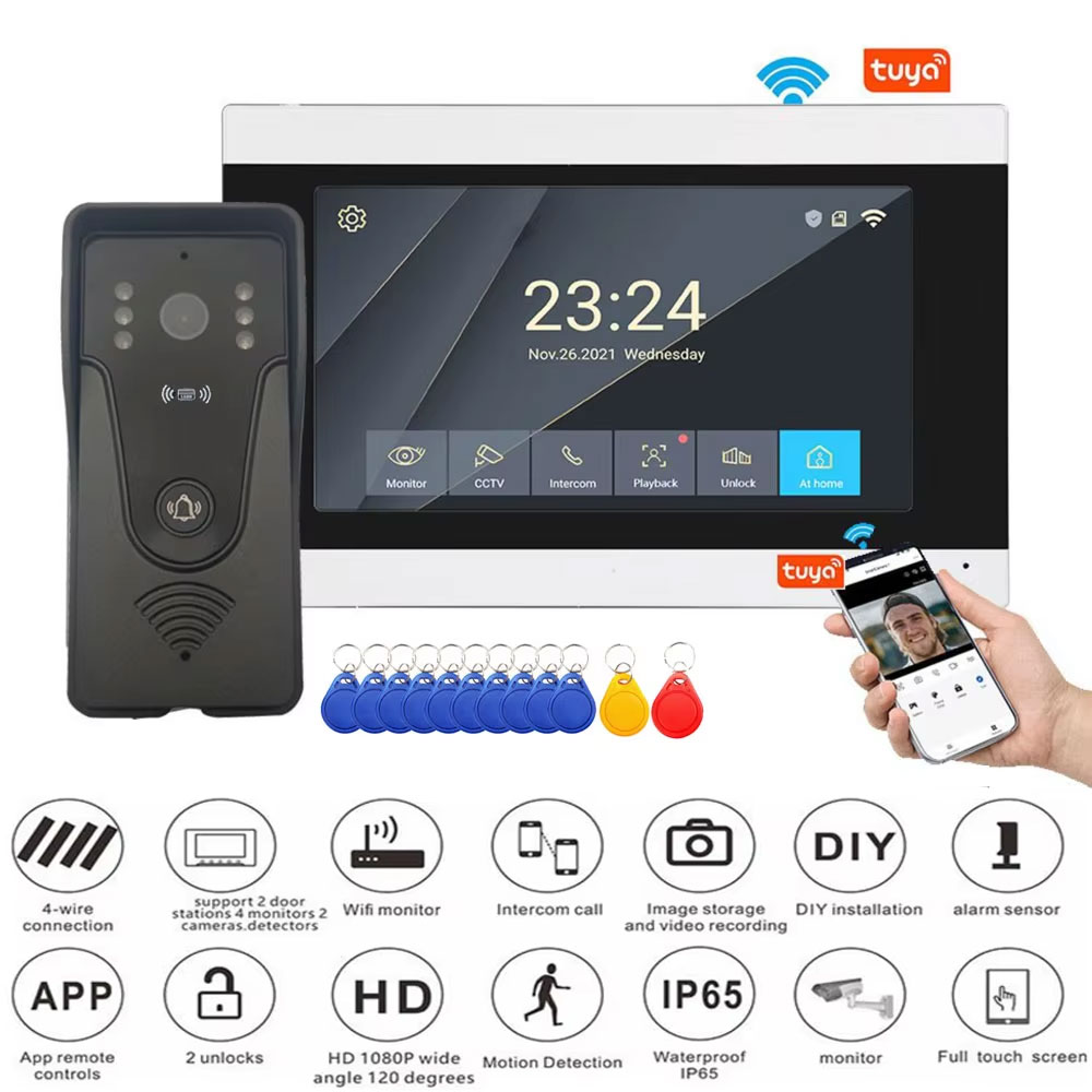 Tuya 1080P 7-calowy kolorowy e – Access Control System Rfid Kit recenzja i cena